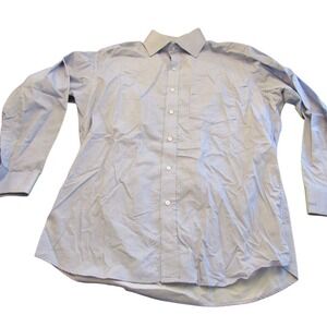 Brioni Group of Professionals Mens Blue White Micro Check Button Down Shirt
